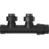 Mexen Uni-Term radiaatori nurgakraan, Duplex, DN50, must - W907-000-70