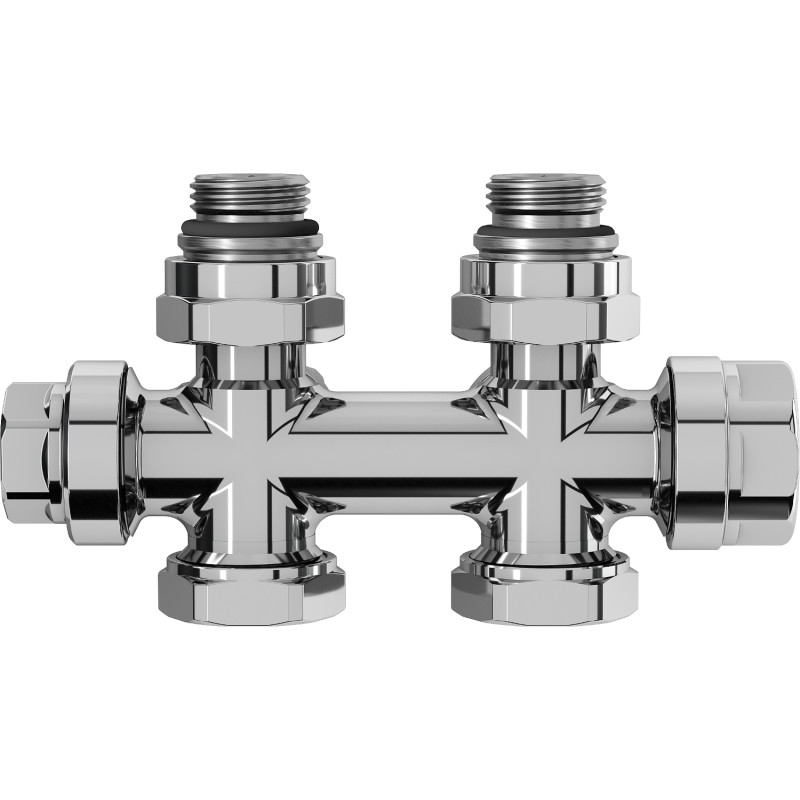 Mexen Uni-Term ventil za radijator kutni/pravokutni, Duplex, DN50, krom - W908-000-01