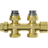 Mexen Heizkörperventil Eck-/Durchgangsform, Duplex, DN50, Gold - W908-000-50