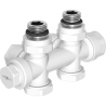 Mexen Uni-Term radiator valve angled/straight, Duplex, DN50, white - W908-000-20