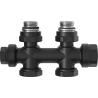 Mexen Uni-Term radiator valve angular/straight, Duplex, DN50, black - W908-000-70