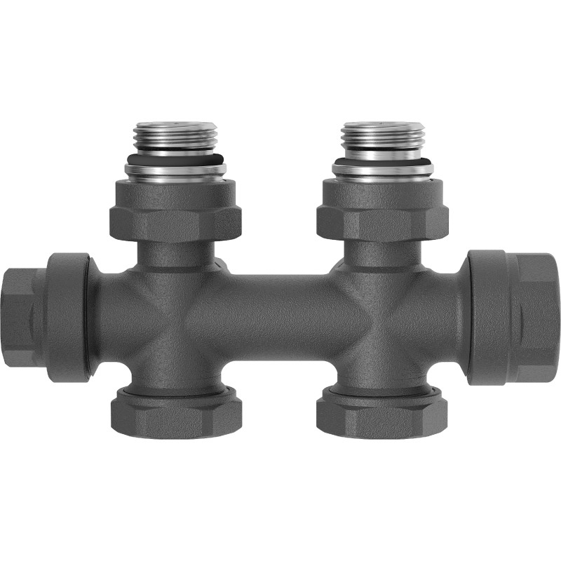 Mexen Uni-Term radiaatori ventiil nurkne/sirge, Duplex, DN50, antratsiit - W908-000-66