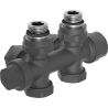 Mexen Uni-Term radiaatori ventiil nurkne/sirge, Duplex, DN50, antratsiit - W908-000-66