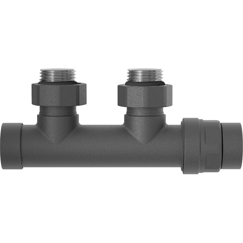 Mexen Uni-Term valvola angolare del radiatore, Duplex, DN50, antracite - W907-000-66