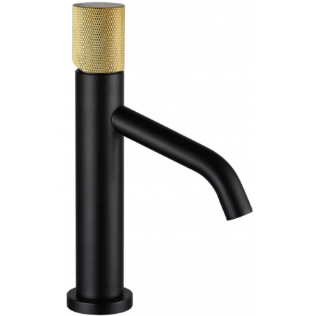 Mexen Rumba One  Waschbeckenarmatur, Schwarz/Gold - 73501-75