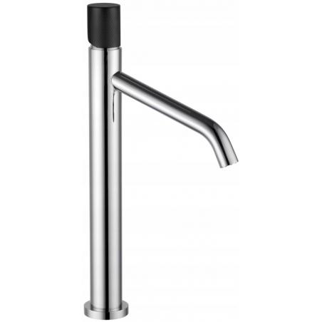 Mexen Rumba One  grifo alto de lavabo, cromo/negro - 73511-07