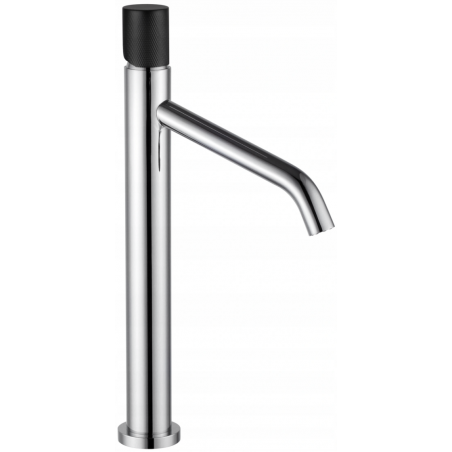 Mexen Rumba One grifo alto para lavabo, cromo/negro - 73511-07