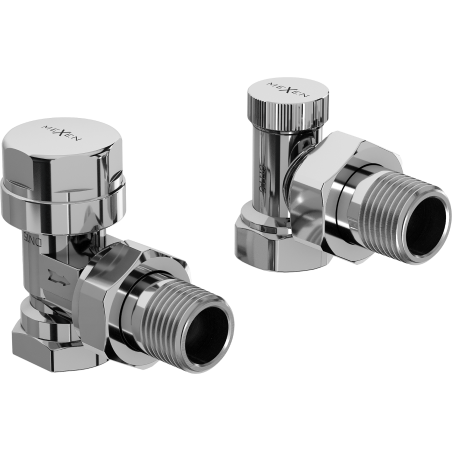 Mexen valves de radiateur d'angle, chromé - W901-000-01