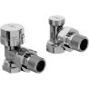 Mexen Uni-Term válvulas de radiador angulares, cromo - W901-000-01