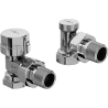 Mexen valves de radiateur d'angle, chromé - W901-000-01