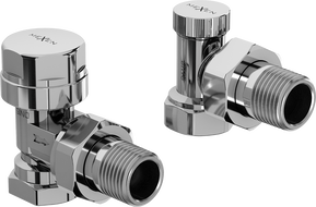 Mexen valves de radiateur d'angle, chromé - W901-000-01