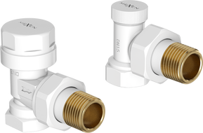 Mexen Uni-Term angle radiator valves, white - W901-000-20