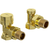 Mexen Uni-Term radiator valves angled, gold - W901-000-50