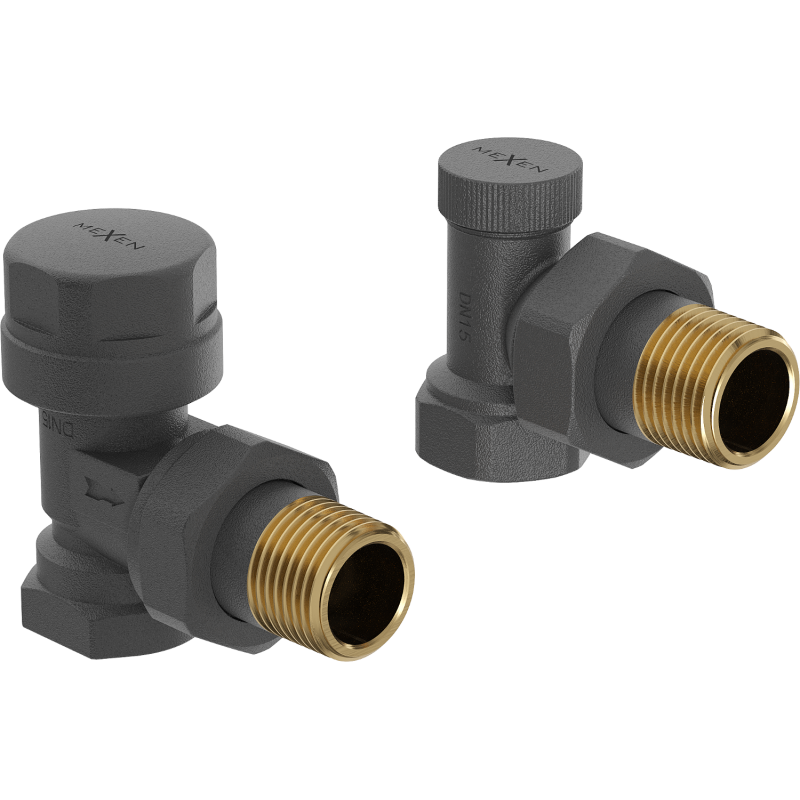 Mexen Uni-Term kulmapatteriventtiilit, antrasiitti - W901-000-66