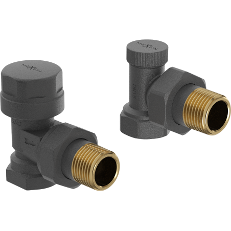Mexen Uni-Term válvulas de radiador angulares, antracita - W901-000-66