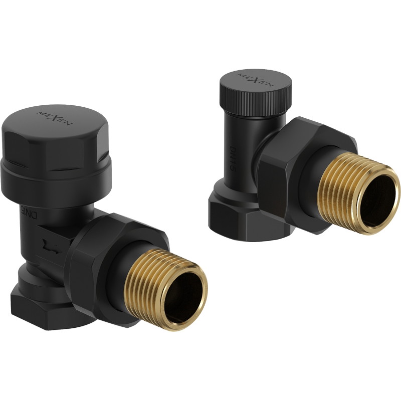 Mexen Uni-Term radiaatori nurgaklapid, mustad - W901-000-70