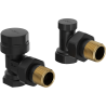 Mexen Uni-Term angled radiator valves, black - W901-000-70