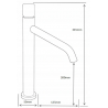 Mexen Rumba One  mitigeur haut pour lavabo, gris canon brossé - 73511-66