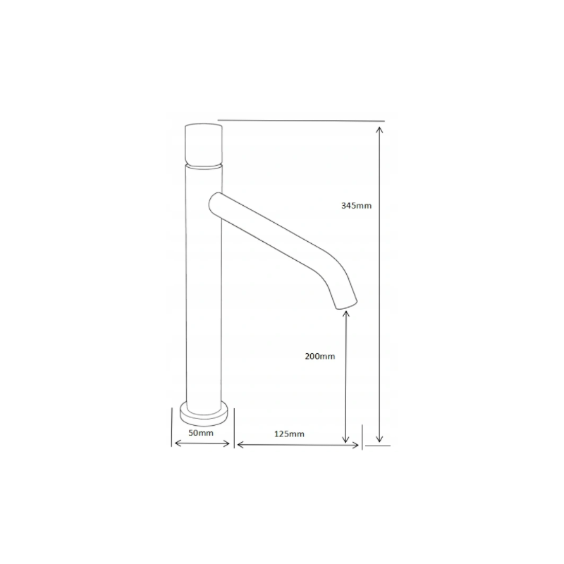 Mexen Rumba One robinet de lavabo haut, noir - 73511-70