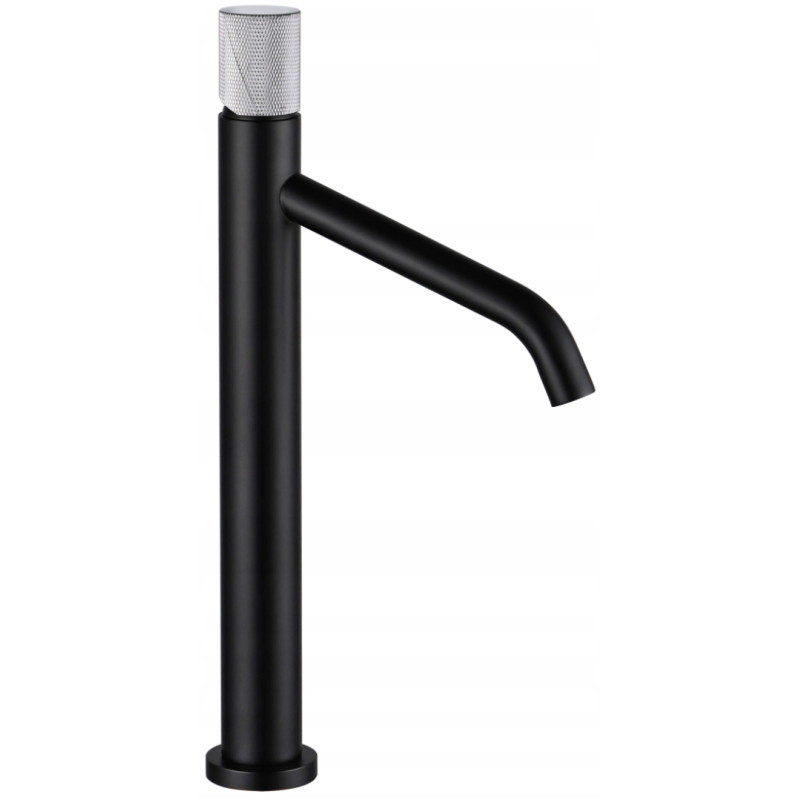 Mexen Rumba One  tall washbasin faucet, black/chrome - 73511-77