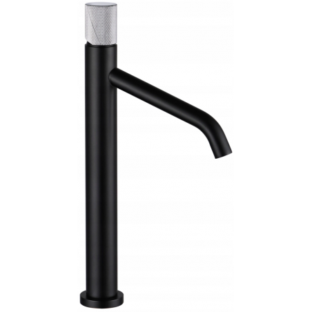 Mexen Rumba One hohe Waschtischarmatur, schwarz/chrom - 73511-77