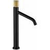 Mexen Rumba One  grifo de lavabo alto, negro/dorado - 73511-75
