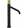 Mexen Rumba One hohe Waschtischarmatur, schwarz/gold - 73511-75