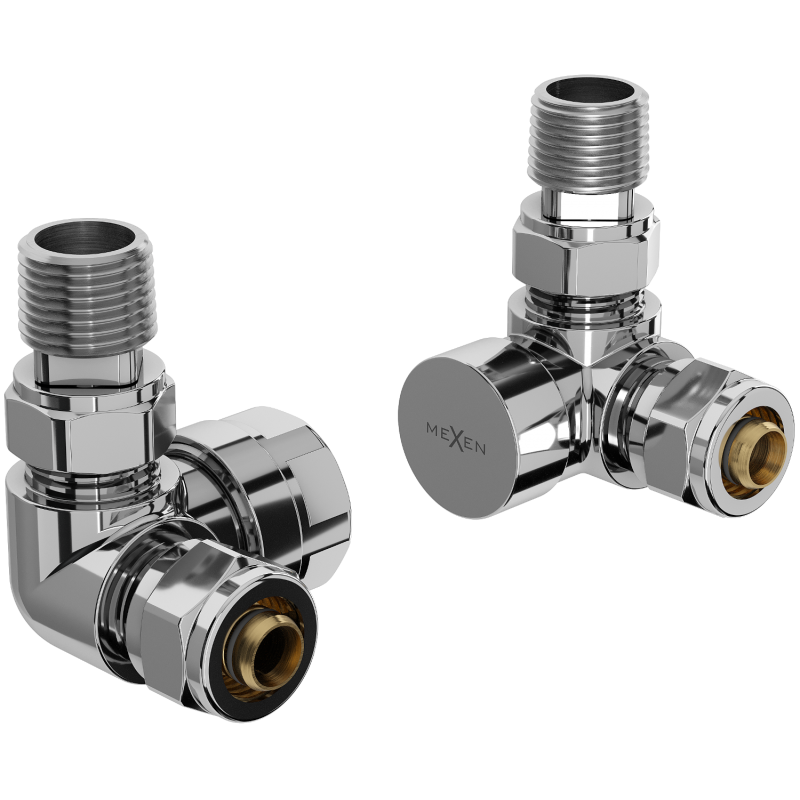 Mexen Uni-Term valvole per radiatori assiali, cromo - W903-000-01