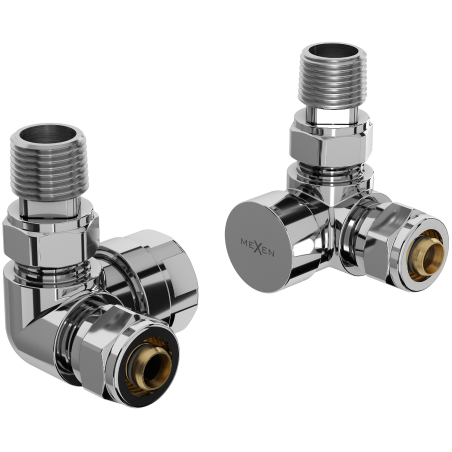Mexen Uni-Term axial radiator valves, chrome - W903-000-01