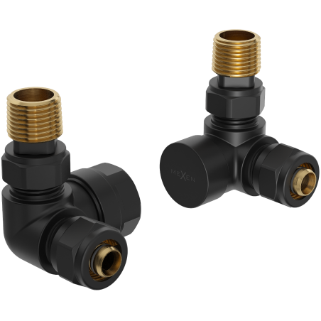 Mexen Uni-Term axiala radiatorventiler, svarta - W903-000-70