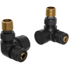 Mexen vannes de radiateur axiales, noires - W903-000-70