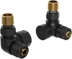 Mexen Axial-Heizkörperventile, schwarz - W903-000-70