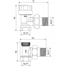 Mexen vannes de radiateur angulaires, blanches - W901-000-20