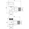 Mexen Heizungsventile, Eckventile, schwarz - W901-000-70