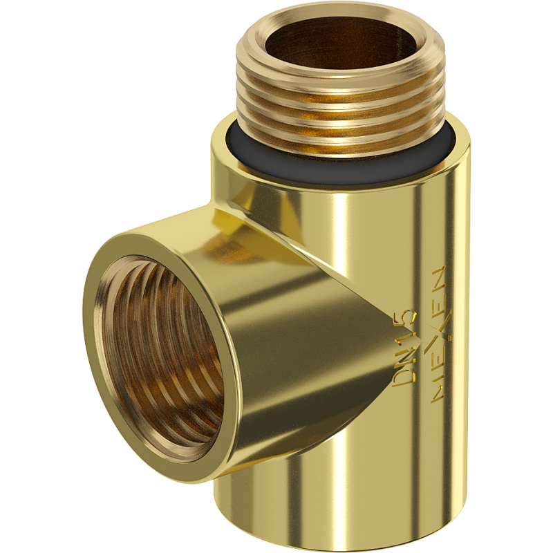 Mexen T-Stück für Elektroheizung, gold - W906-000-50
