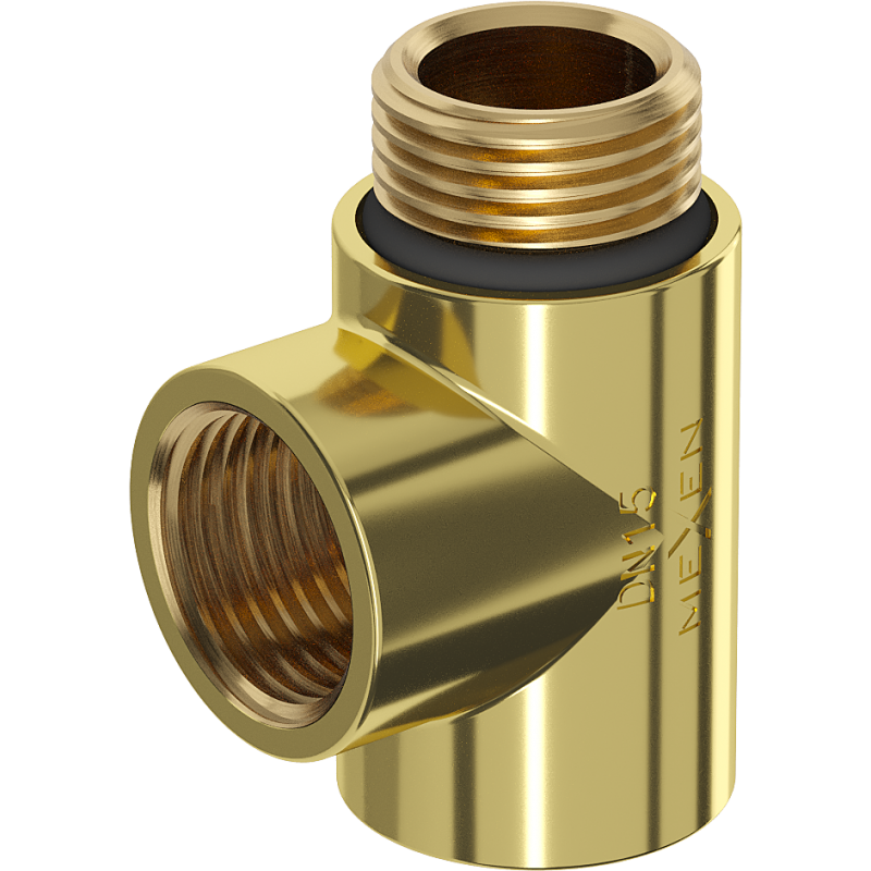 Mexen Uni-Term tê para resistência elétrica, dourado - W906-000-50