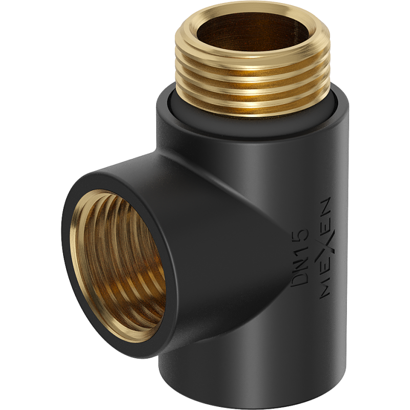 Mexen Uni-Term raccordo a T per resistenza elettrica, nero - W906-000-70