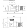 Mexen Uni-Term radiaatorite sirged ventiilid, must - W902-000-70