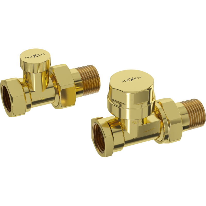 Mexen Uni-Term gerade Heizungsventile, goldene - W902-000-50