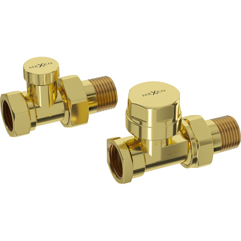 Mexen Uni-Term taisni radiatoru vārsti, zelta - W902-000-50