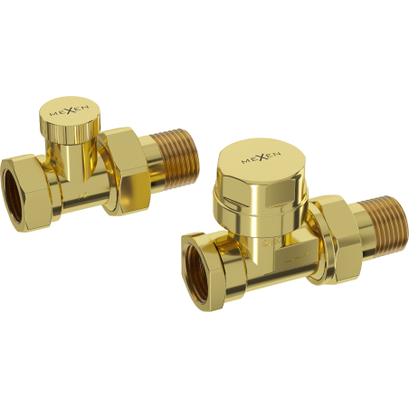Mexen rechte radiatorventielen, goud - W902-000-50
