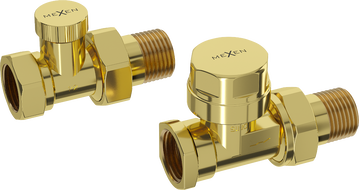 Mexen rechte radiatorventielen, goud - W902-000-50