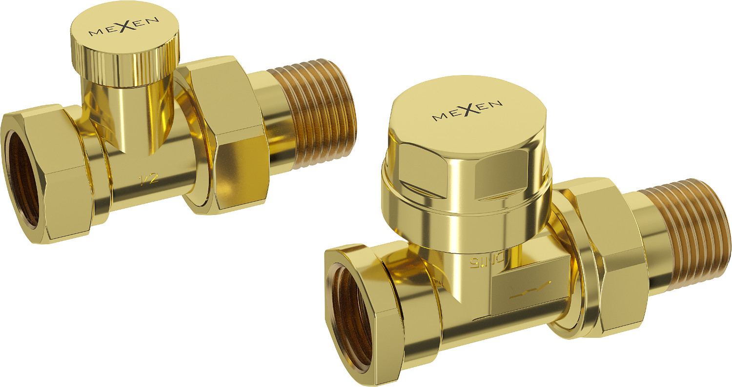 Mexen zawory grzejnikowe kątowe, białe - W901-000-20