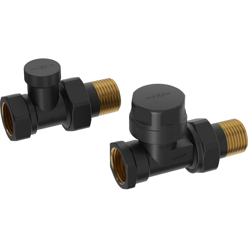 Mexen Uni-Term radiatorventiler raka, svart - W902-000-70