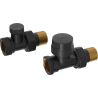 Mexen Uni-Term straight radiator valves, black - W902-000-70