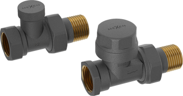 Mexen valves radiateurs droits, anthracite - W902-000-66