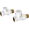 Mexen vannes de radiateur droits, blancs - W902-000-20