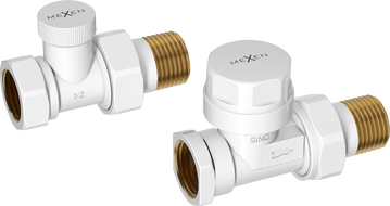 Mexen vannes de radiateur droits, blancs - W902-000-20