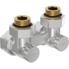 Mexen tweepijps radiatorklep DN50, hoek 1/2"x16 mm, nikkel - W911-016-01