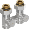 Mexen Uni-Term divcauruļu radiatora vārsts DN50, taisns 1/2"x3/4", niķelis - W912-012-01